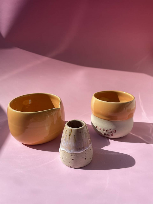 Nádoby - Matcha Set oranžový - 17688012_