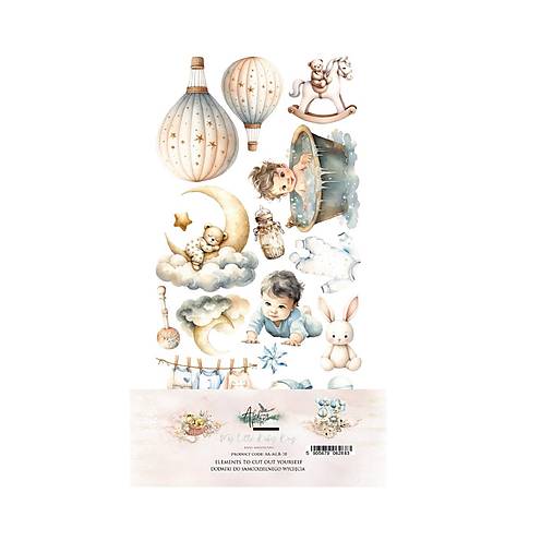 Papier - Scrapbook papier doplnkový 6x12 My Little Baby Boy - 17688816_