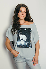 Topy, tričká, tielka - Dvojfarebné tričko SHINE - 17688551_