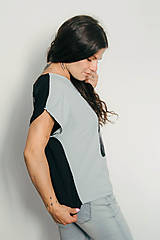 Topy, tričká, tielka - Dvojfarebné tričko SHINE - 17688552_