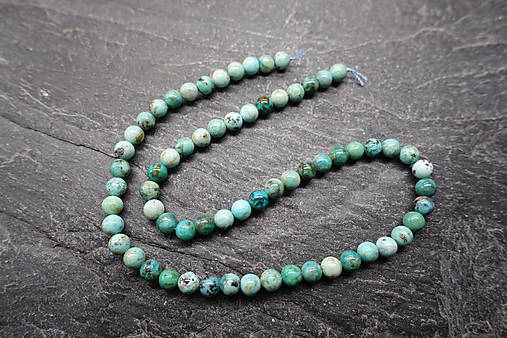 Minerály - Tyrkys peruánsky 4-6-8-10-12 (6mm (33ks)) - 17690365_