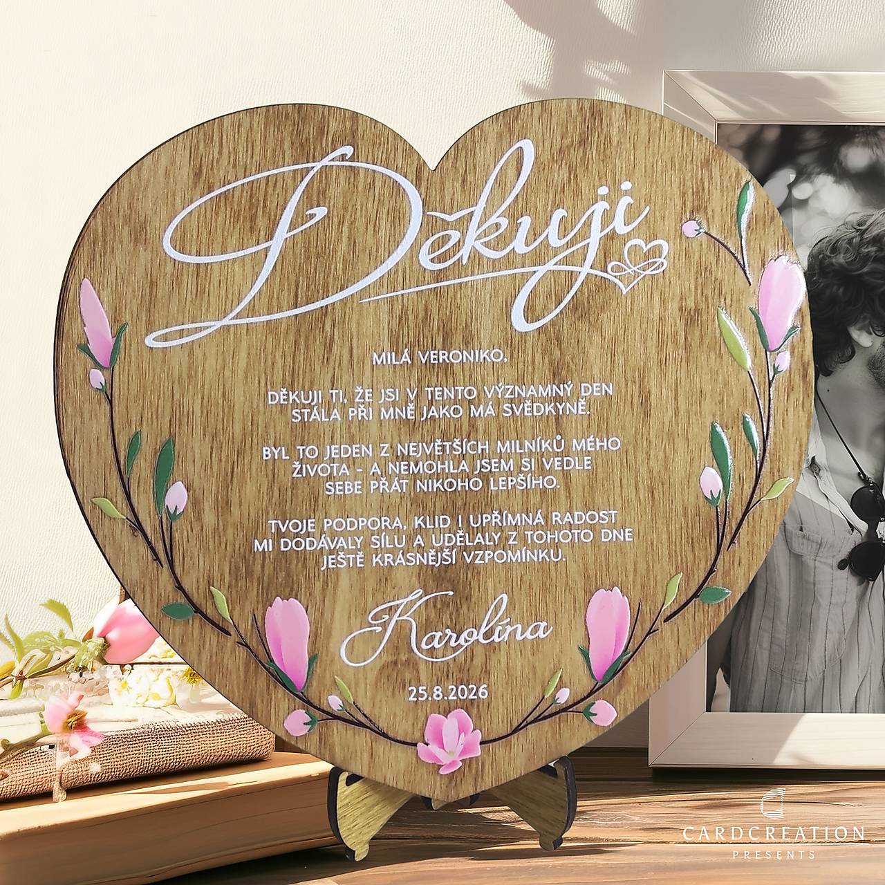 Svadobné poďakovanie družičke PD001