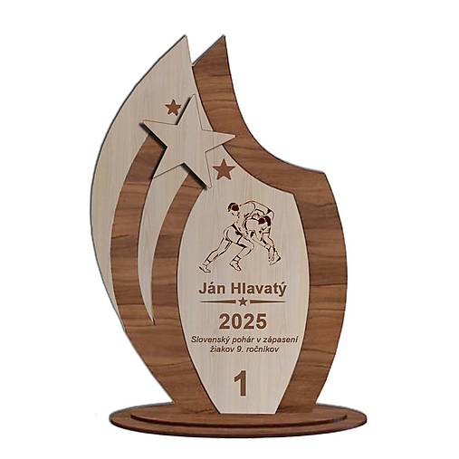 Dekorácie - Drevená trofej s vlastným logom a textom - h - 17688546_