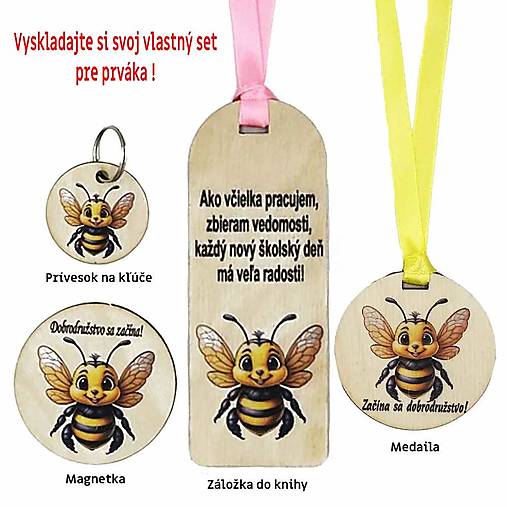Papiernictvo - Darčeky pre prvákov – medaily, záložky, magnetky a prívesky s možnosťou personalizácie - 03 - 17689248_