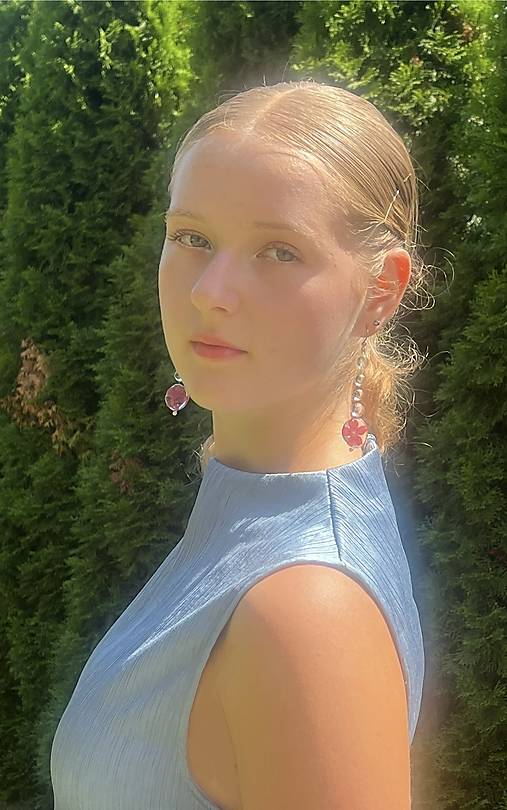 Náušnice - Náušnice JARNÁ ROSA S VERBENOU - 17689460_