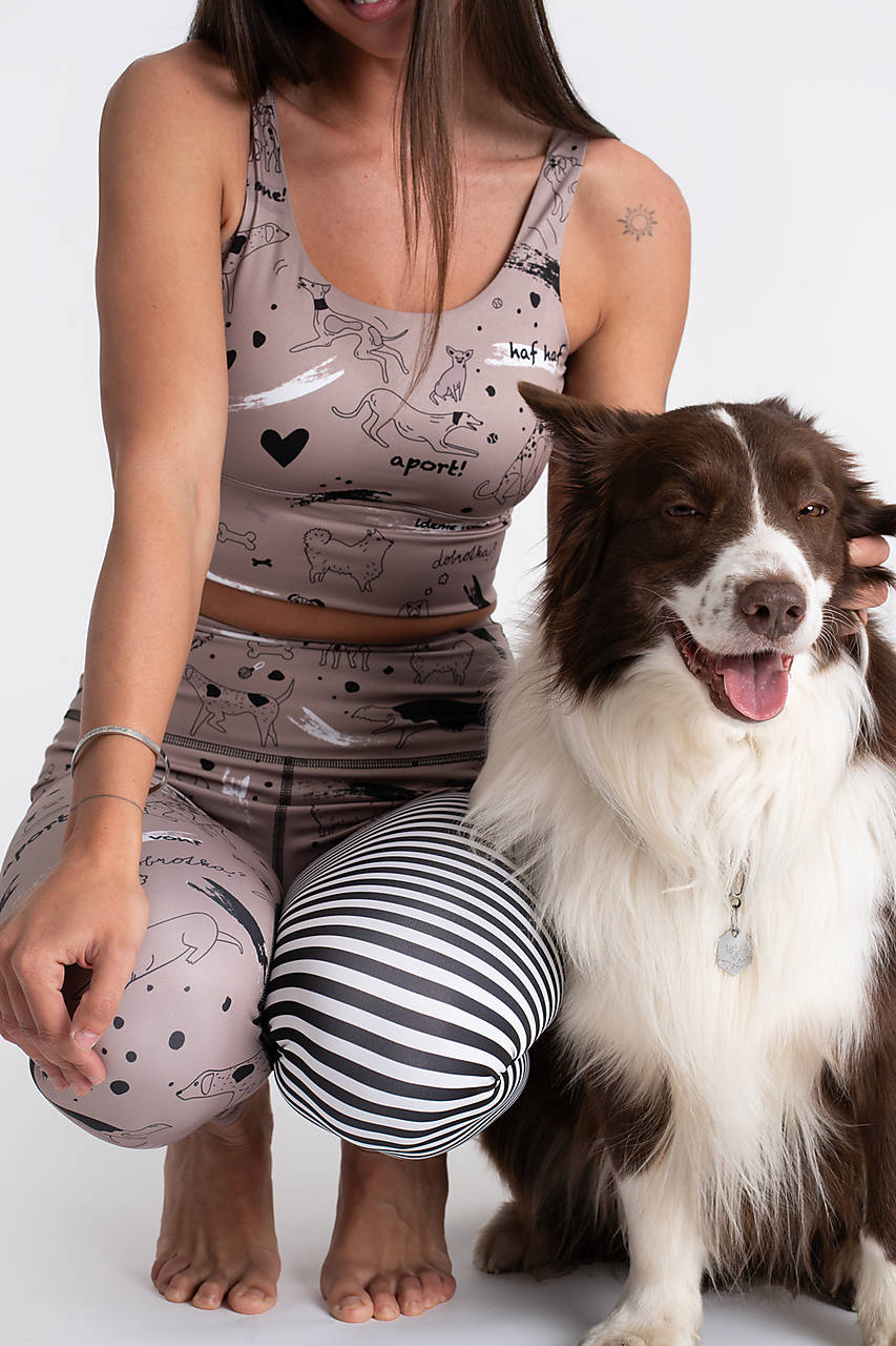 Podprsenka Flow/ Crop Top (Crop top Psíci)