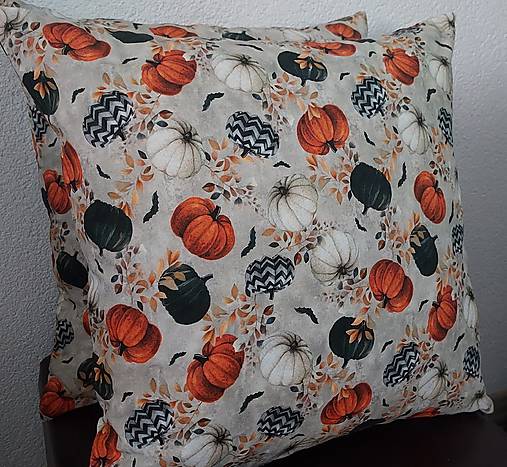 Úžitkový textil - Jesenné obliečky na vankúše,,tekvice" (Sada) - 17691520_