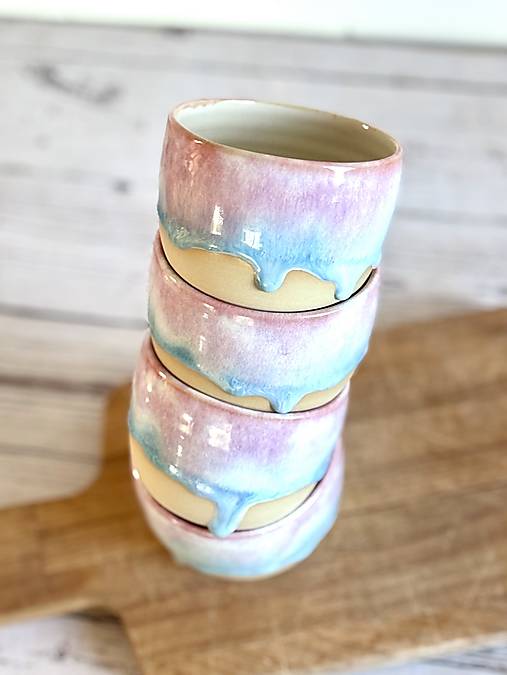 Soft Blush Sky - pohárik cappuccino (200ml, bez uška)