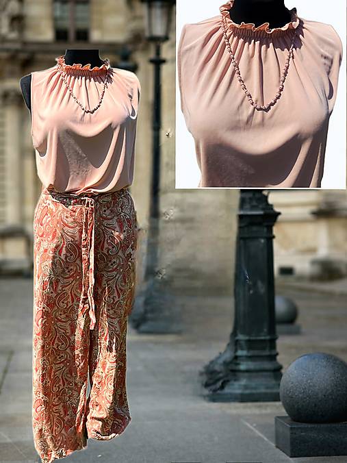 Kuratorsky outfit Endži fashion - Pudrova a hand made doplnky