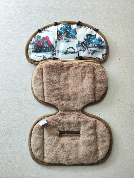 Detský textil - VLNIENKA zmenšovacia vložka do autosedačky Britax Römer Dualfix 100% Merino top super wash Camel  Nákladné autá - 17693829_