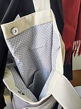 Veľké tašky - Taška z prírodného ľanu  - 17694033_