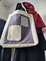 Veľké tašky - Taška z prírodného ľanu  - 17694035_