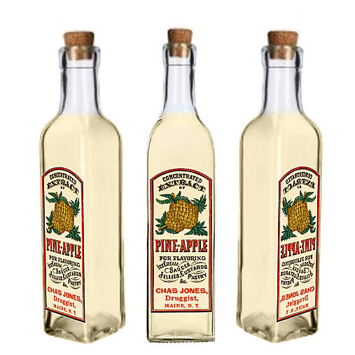 Nádoby - Dekoračné sklenené fľaše s vintage etiketou - 02 - 17693787_