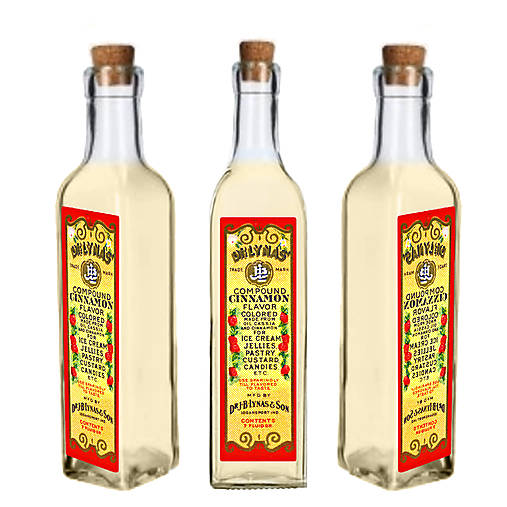Nádoby - Dekoračné sklenené fľaše s vintage etiketou - 03 - 17693792_