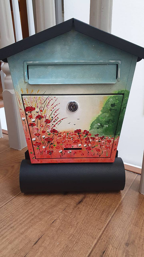 Úložné priestory & Organizácia - Malá poštová schránka- vlčie maky - 17693891_