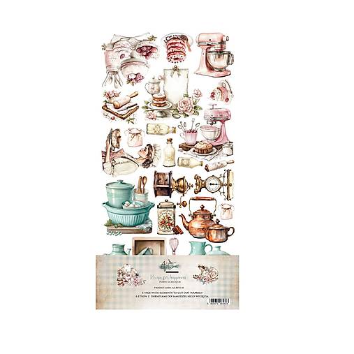 Papier - Scrapbook papier 6x12 Recipe for happiness dodatkový - 17697004_