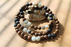 Náramky - Woody Náhrdelník a náramok II - 17695340_