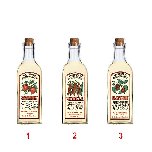 Nádoby - Dekoračné sklenené fľaše s vintage etiketou - 05 - 17695866_