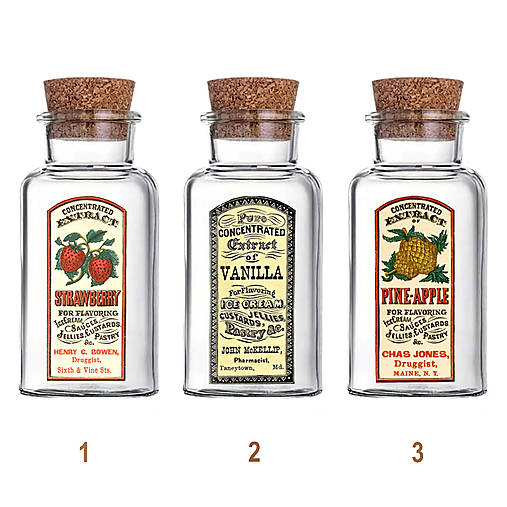 Nádoby - Dekoračné sklenené fľaše s vintage etiketou - 09 - 17695987_