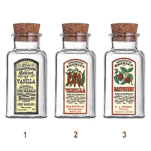 Nádoby - Dekoračné sklenené fľaše s vintage etiketou - 10 - 17695994_