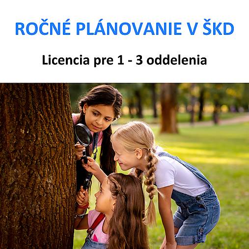 ŠKD> Ročné plánovanie - licencia pre 1-3 oddelenia