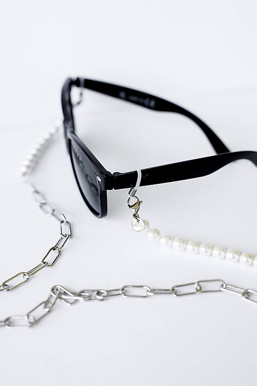 unisex perlová retiazka na okuliare - shell perly