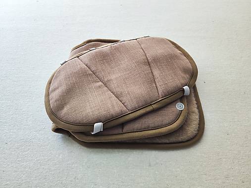 Detský textil - VLNIENKA Vložka proti poteniu do autosedačky Joie i-prodigi Signature Oyster 100% Merino Top Super Cam 100% ľan Mustard  - 17698720_