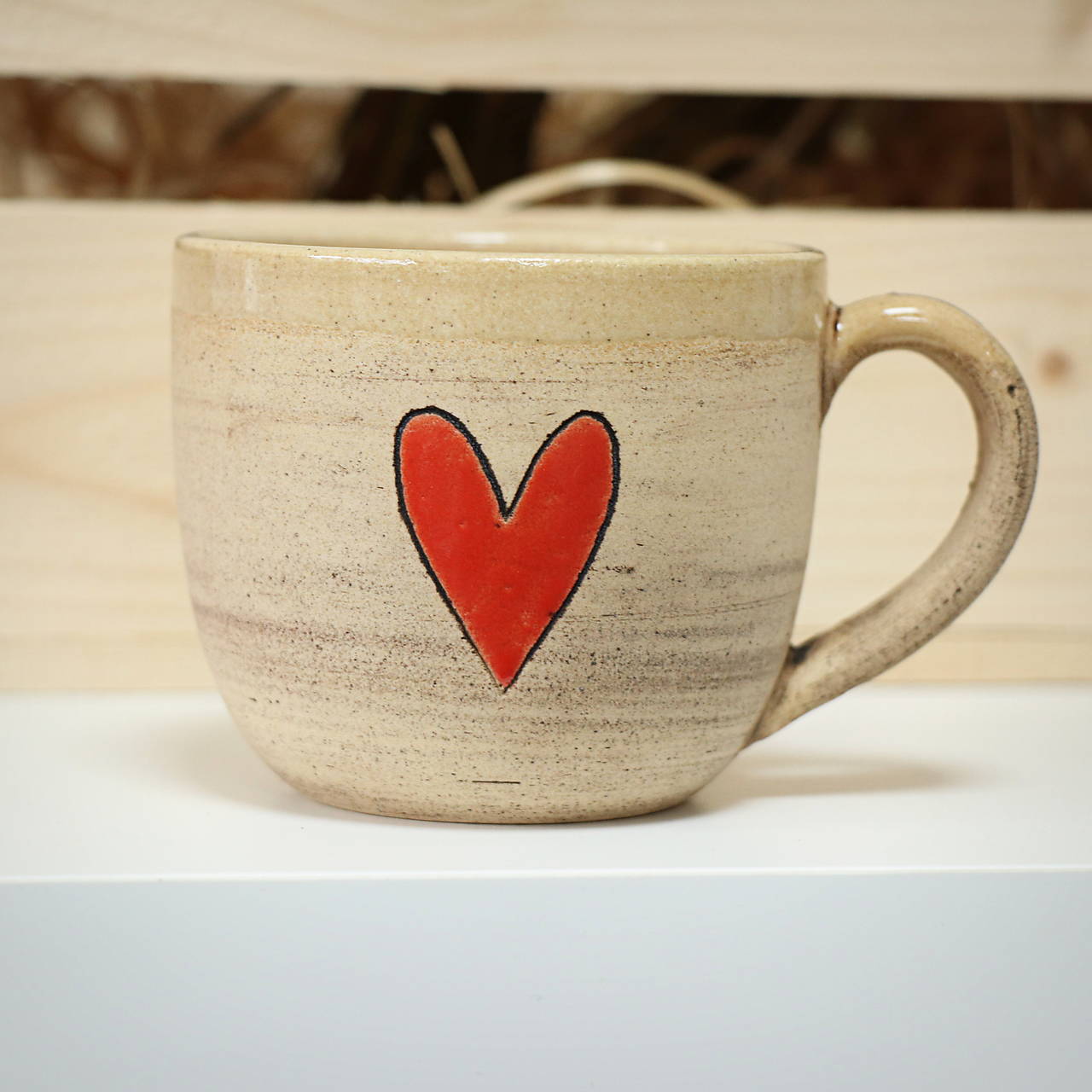 Keramický hrnček Srdiečko