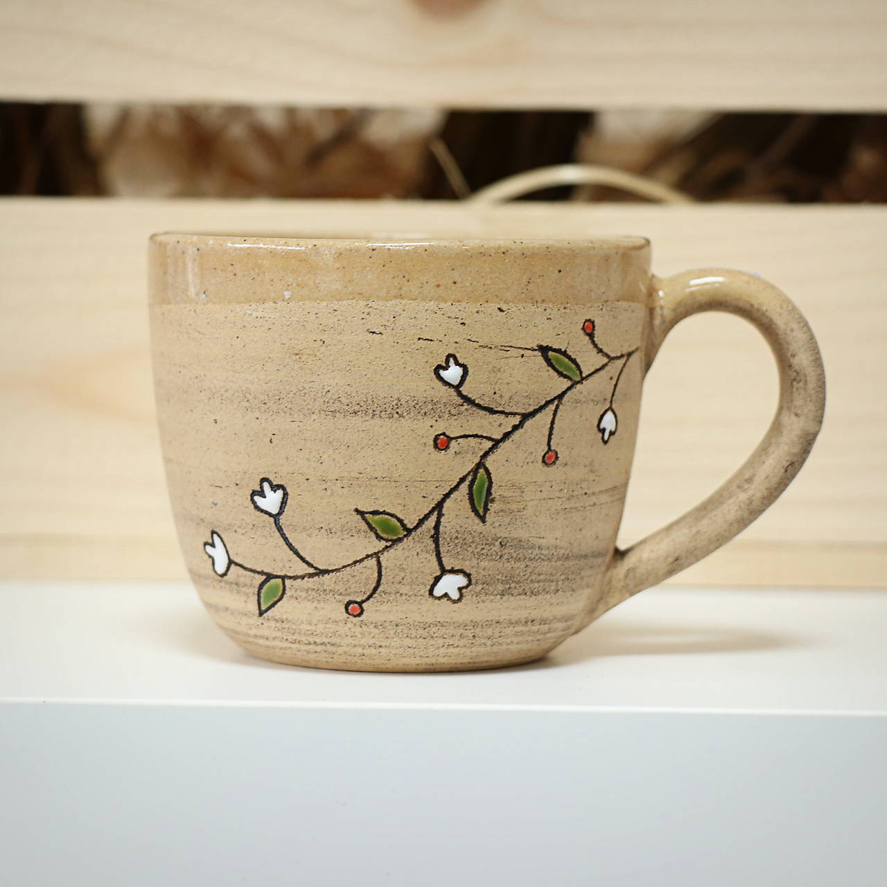 Keramický hrnček Vetvička