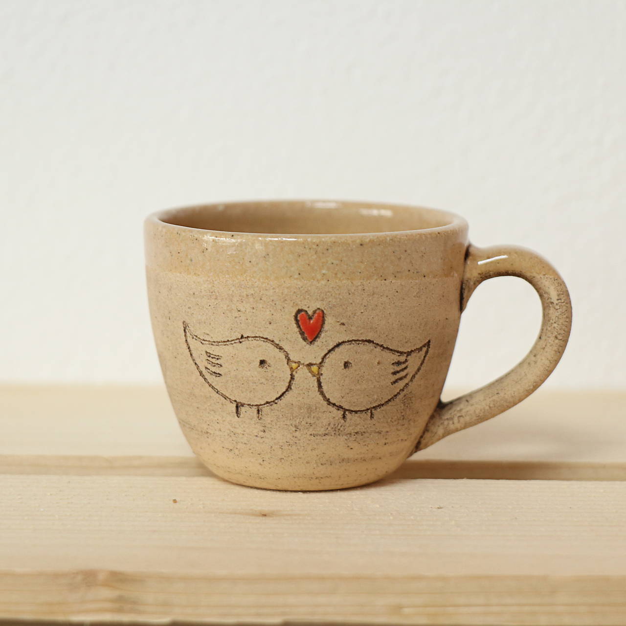 Keramický hrnček Vtáčiky