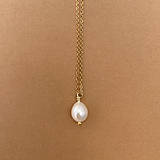 Náhrdelníky - Náhrdelník s riečnou perlou - 17699614_