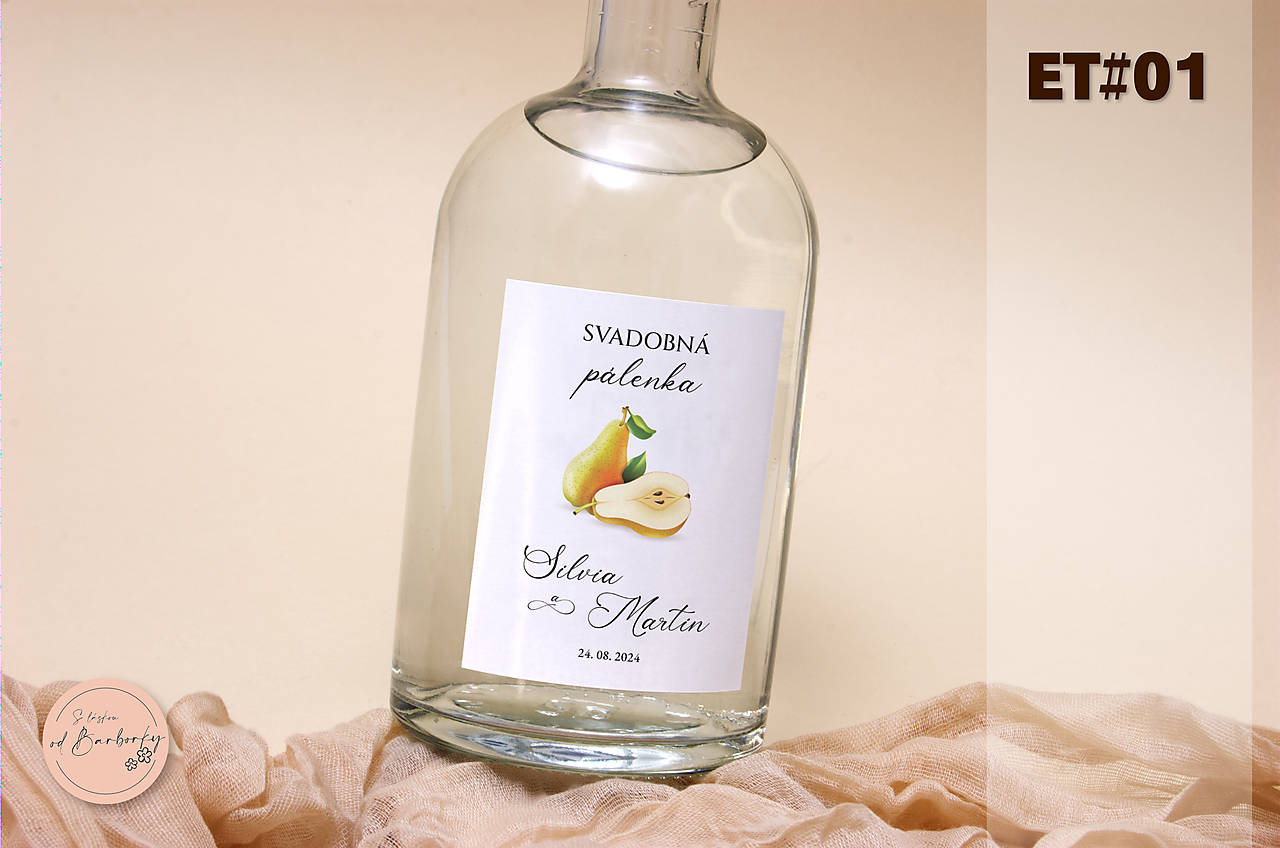 Lepiaca etiketa na hruškovicu ET#01