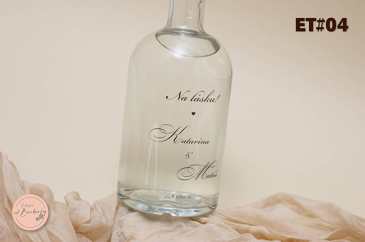 Lepiaca etiketa na alkohol ET#04 - Transparentná