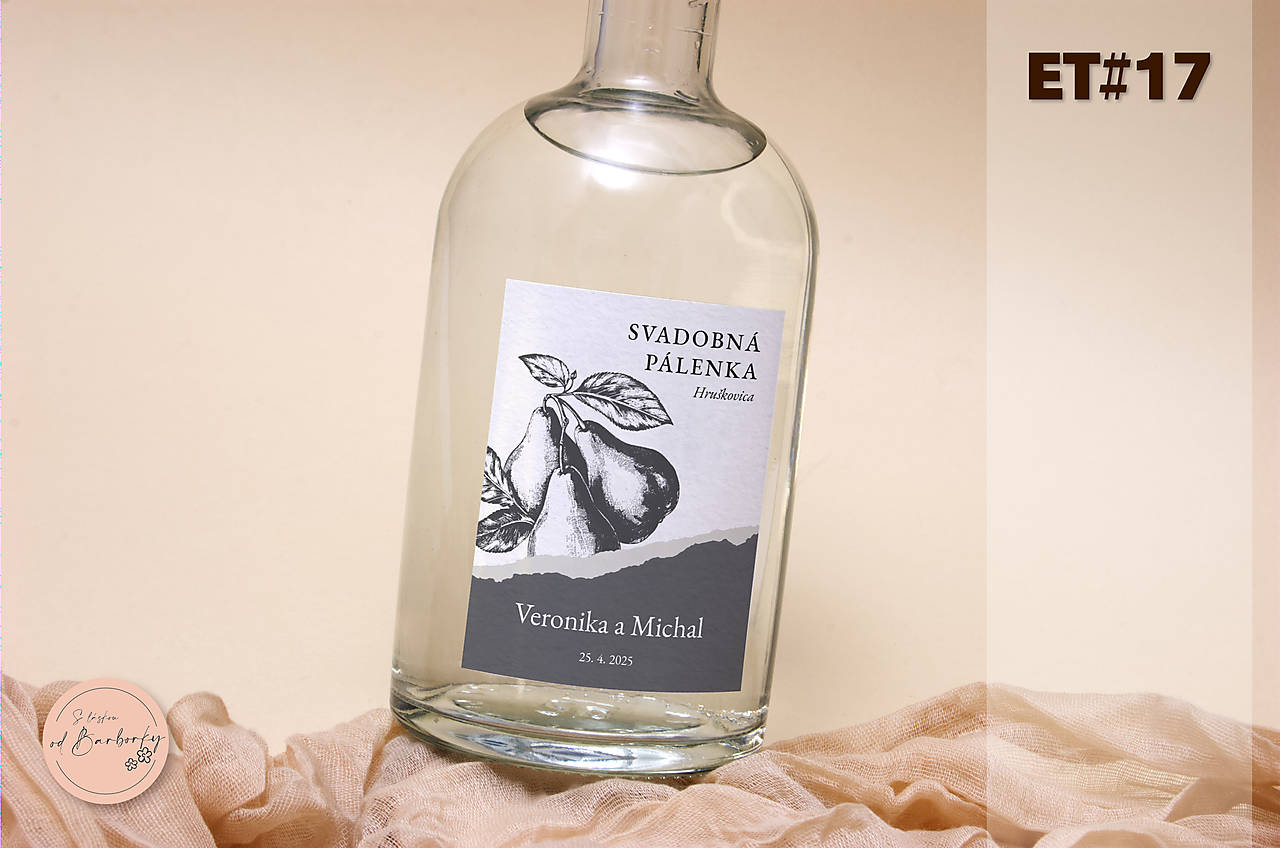 Lepiaca etiketa na hruškovicu ET#17