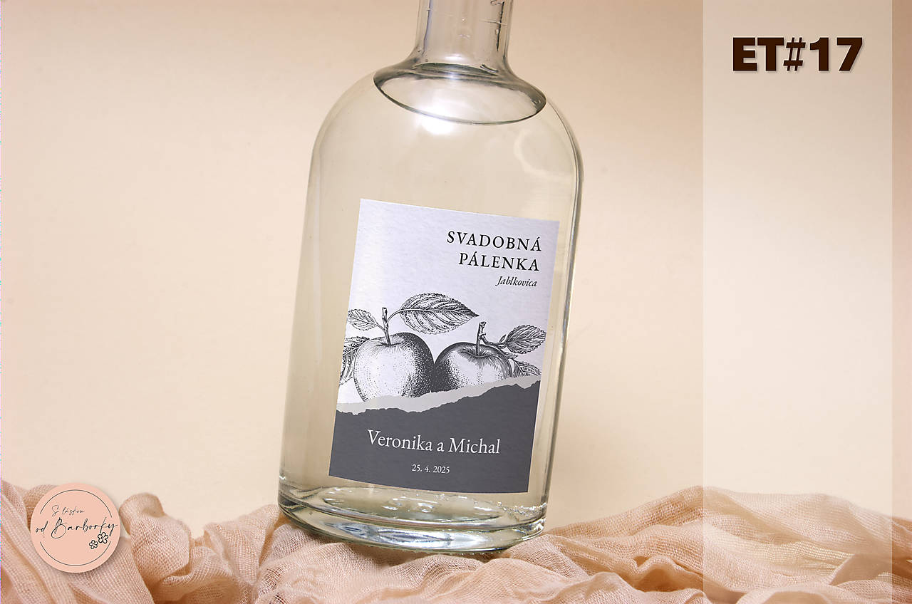 Lepiaca etiketa na jablkovicu ET#17