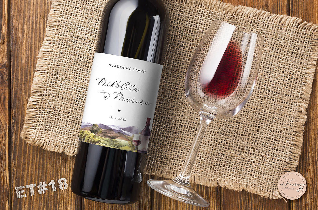 Lepiaca etiketa na alkohol ET#18