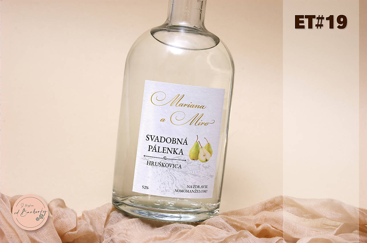 Lepiaca etiketa na hruškovicu ET#19