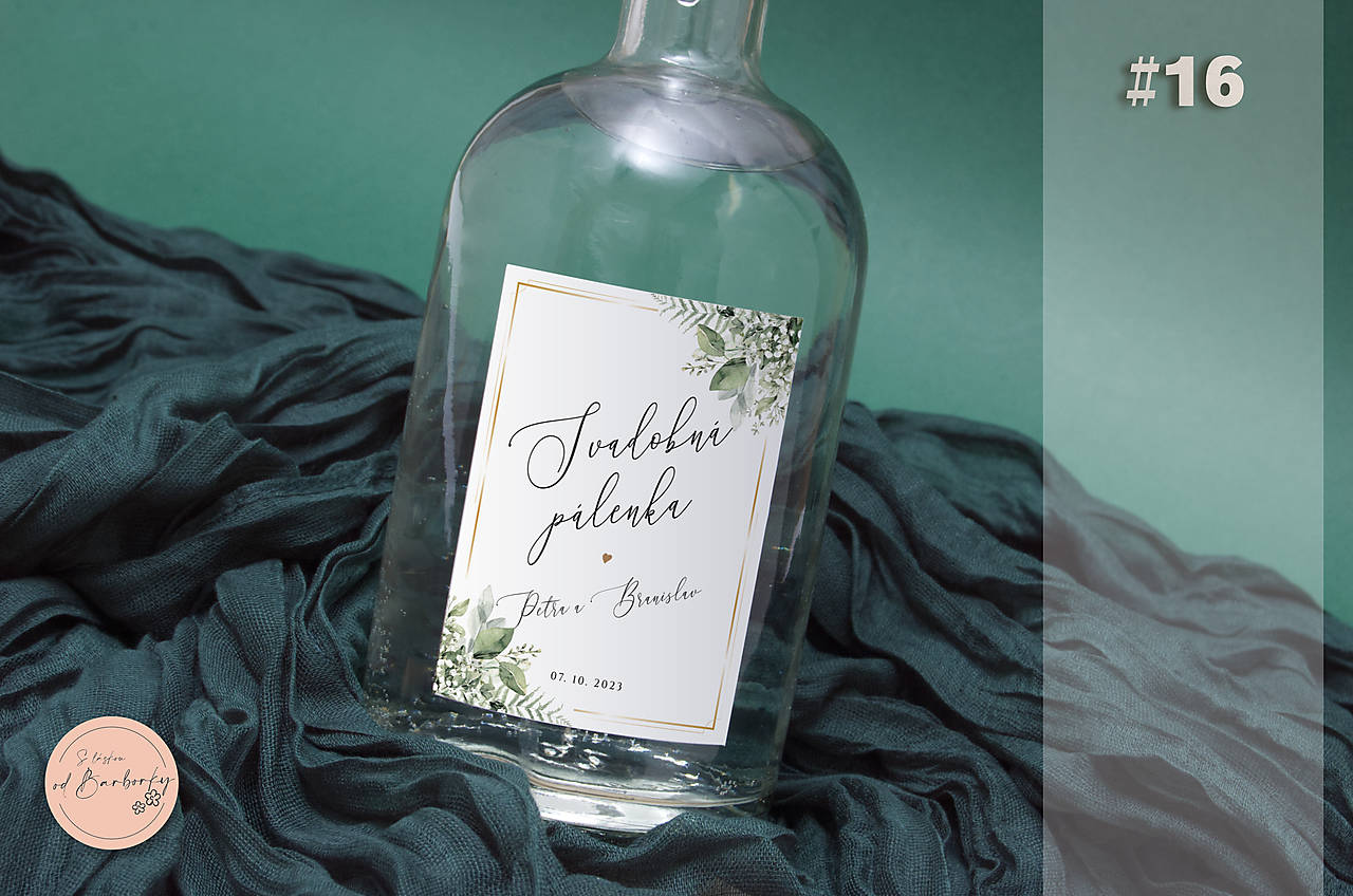 Lepiaca etiketa na alkohol #16