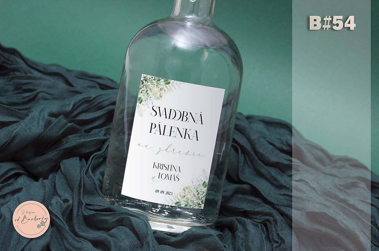 Lepiaca etiketa na alkohol B#54