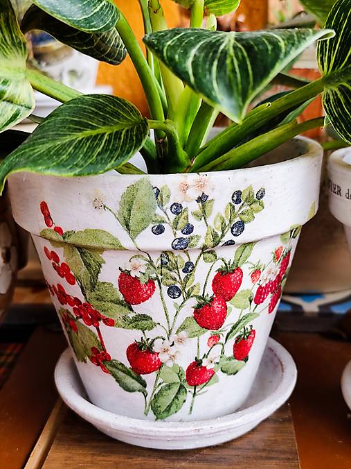 Nádoby - Kvetináč "Lesné ovocie" Ø 14,5 cm - 17702563_