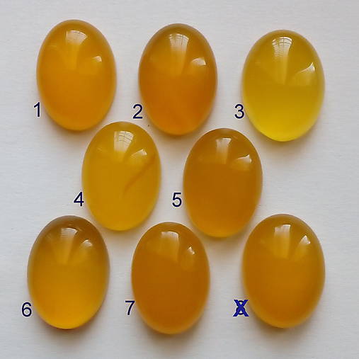 Achát kabošon 18x13mm-1ks (žltá)