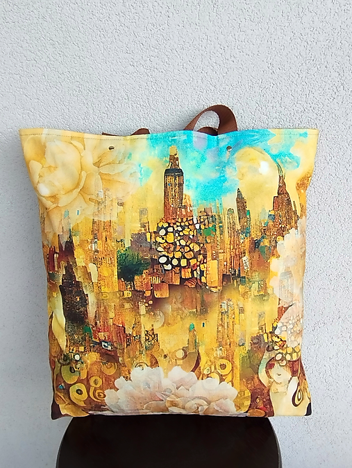 Nákupné tašky - Gustav Klimt nákupná taška + taštička - 17702483_