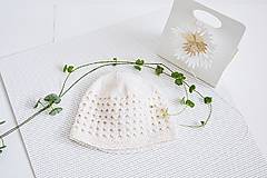 Detské čiapky - Letná pletená čiapka pre bábätko - ružové odtiene - 17701601_