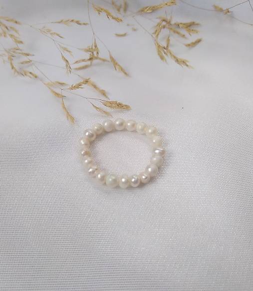 Prstene - Prsteň perly - 17701268_