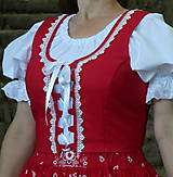 Vesty - Lajblík červený so šnurovačkou, podšívka satén - 17705288_