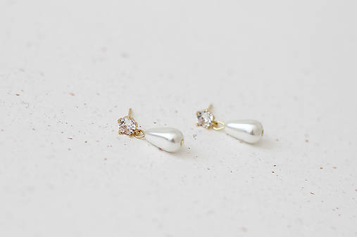 Svadobné perlové náušnice 