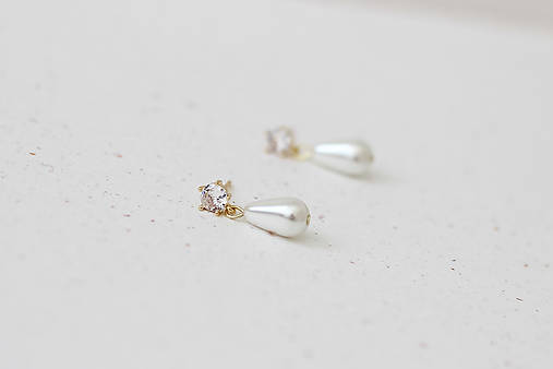 Svadobné perlové náušnice 