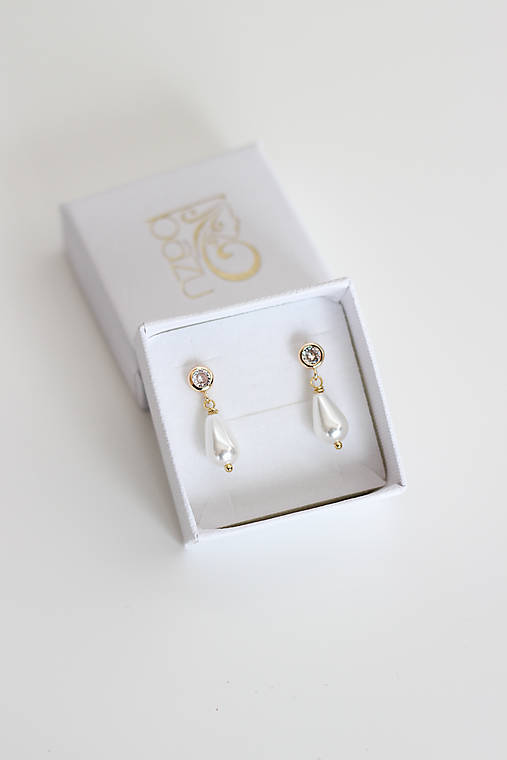 Svadobné perlové náušnice 