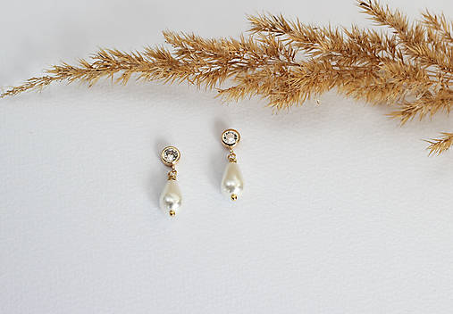 Svadobné perlové náušnice 