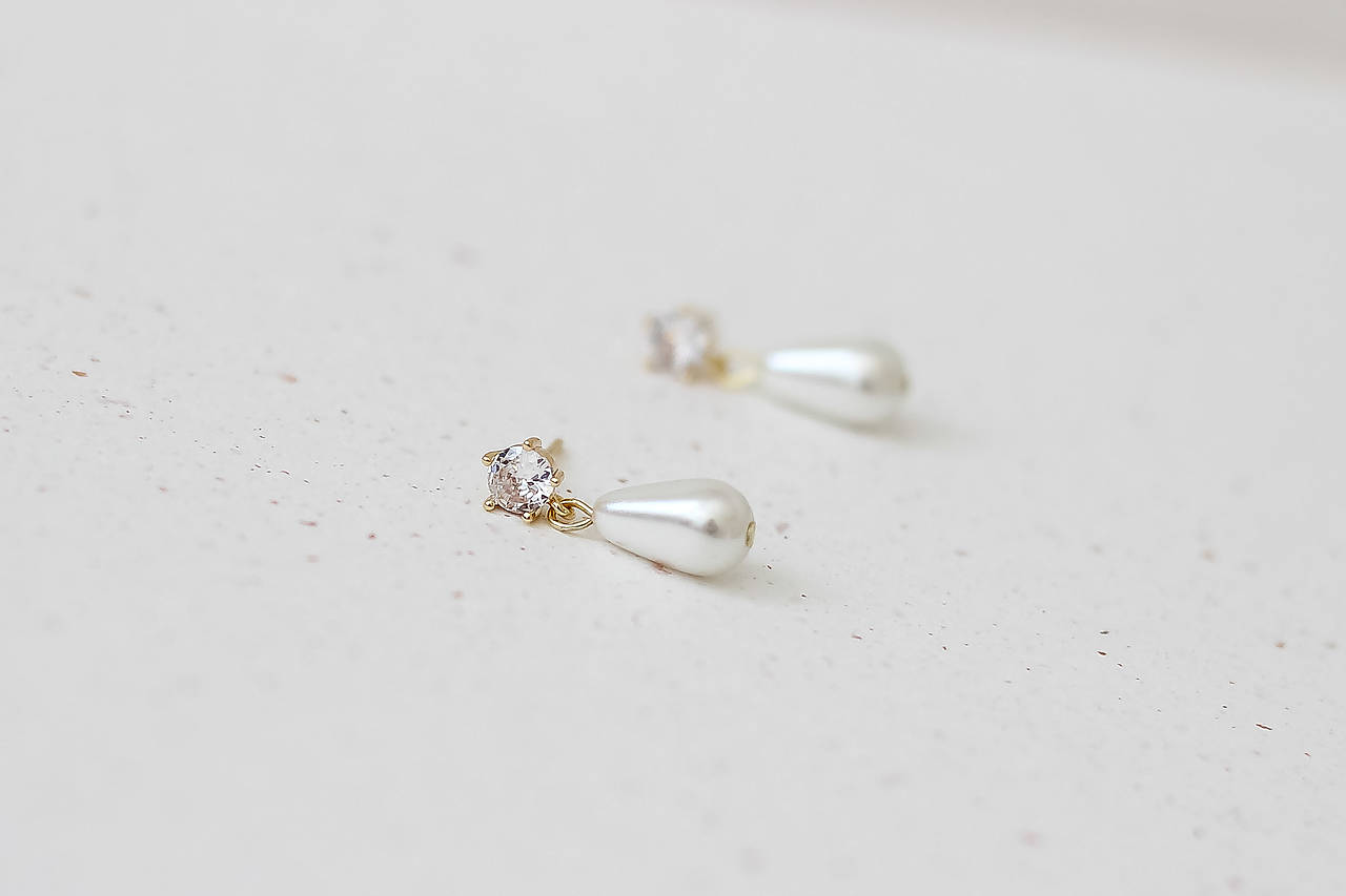 Svadobné perlové náušnice 